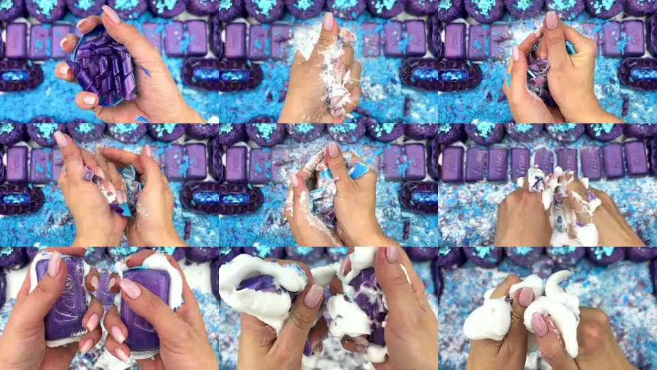 Compilation set★ASMR SOAP★Crushing soap★Cutting soap cubes★FOAM&GLITTER&STARCH★