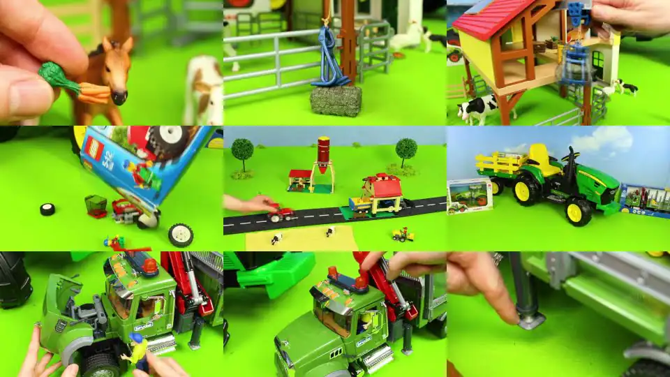 Excavadora Tractor Buldocer juguetes Cargadora Camiones coche de policía y bomberos Excavator Toys