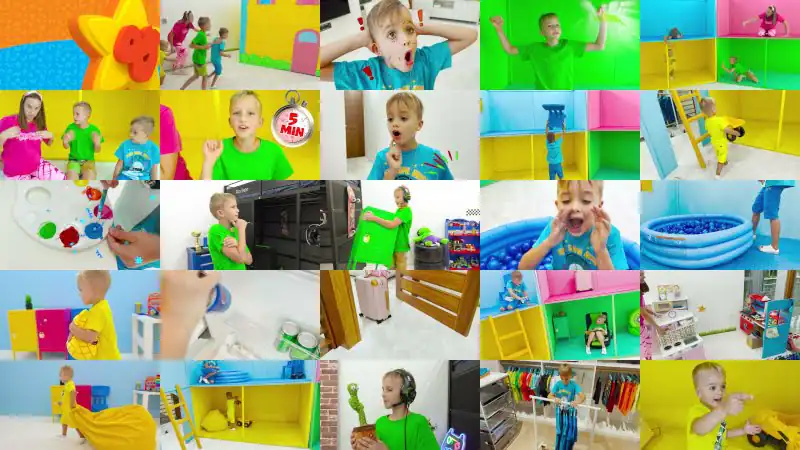 Vlad and Niki Playhouse Adventures - Collection of funny challenges for kids