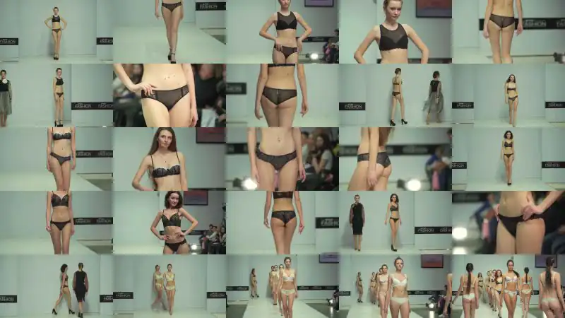 Young models showing everything Lingerie