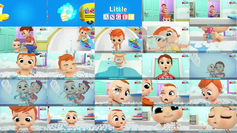 Bubble Bath Song | Little Angel Kids Songs & Nursery Rhymes