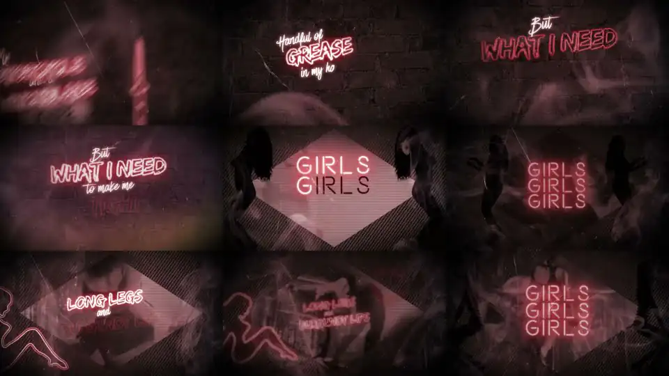 Mötley Crüe - Girls Girls Girls (Lyric Video 2017)