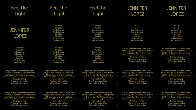 jennifer lopez - feel the light lyrics (full song)