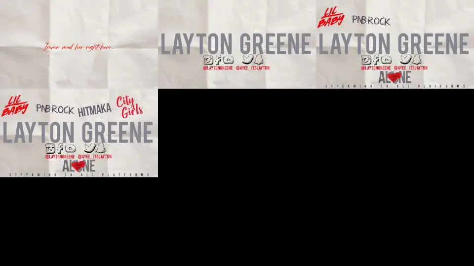 Layton Greene - Leave Em Alone ft. Lil Baby, City Girls, & PNB Rock (Lyric Video)