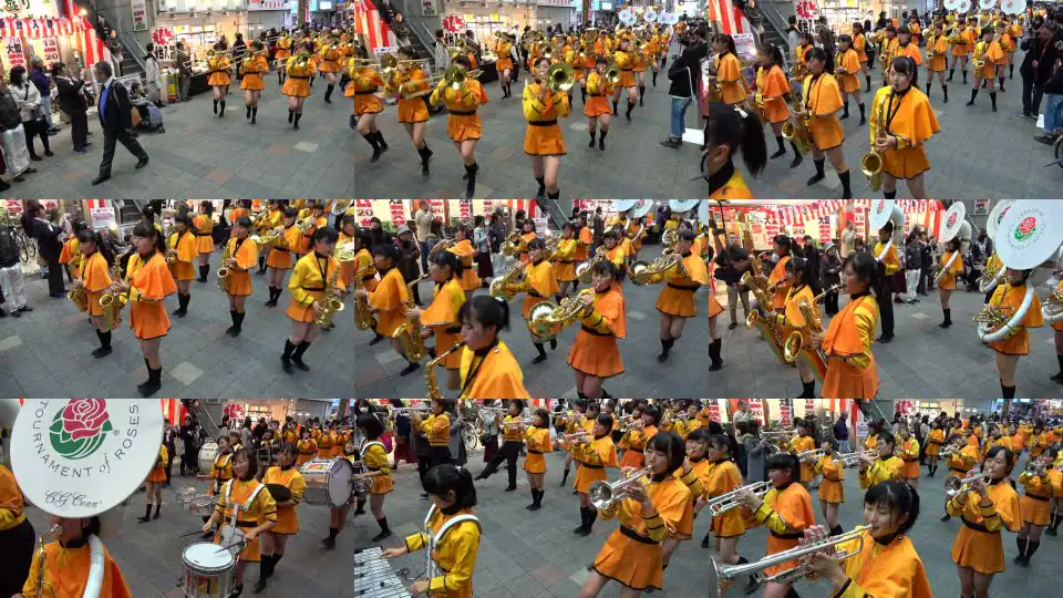 京都橘高校吹奏楽部　大手筋商店街パレード　Kyoto Tachibana SHS Band