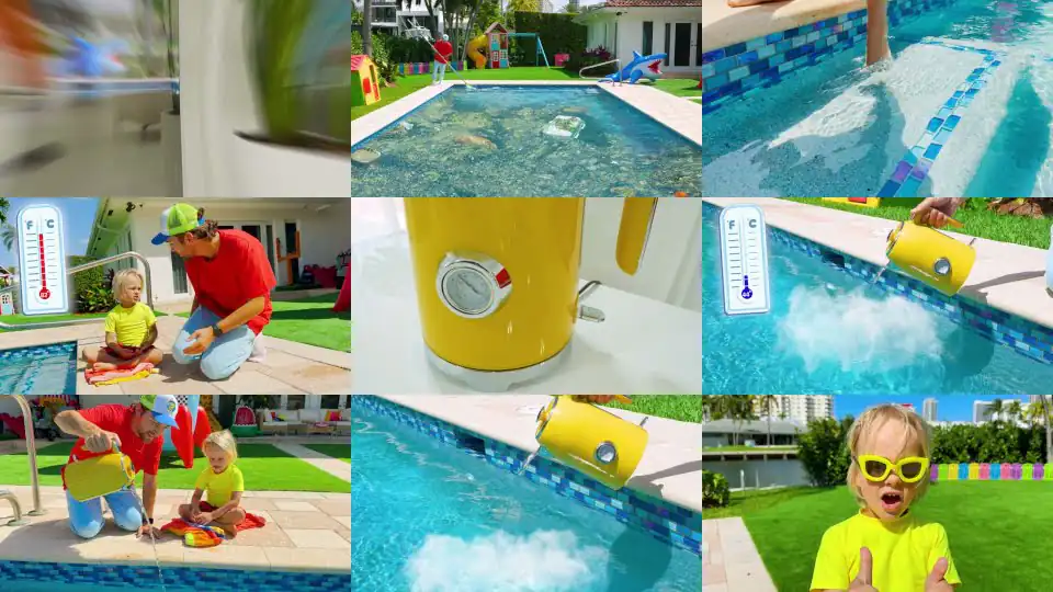 Chris learns safety rules in the pool - Useful story for kids