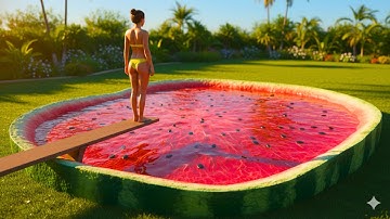 Which Dream Pool Would You Choose? 💦 🍉AI Relaxing & Satisfying ASMR