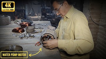 Water Pump Motor Manufacturing Process | From Parts to Final Assembly