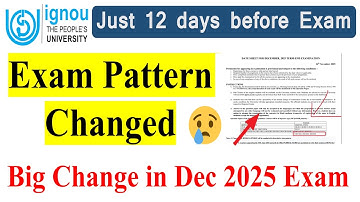 {Breaking News} IGNOU DEC 2025 Exam Pattern Changed | Revised Final Date Sheet Released | Big Change