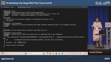Lightning Talk: Terminating Your Bugs With Time Travel and AI - Rashmi Khetan - C++ on Sea 2025