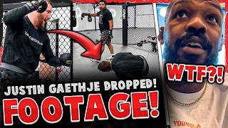 Justin Gaethje GETS DROPPED in training! *FOOTAGE* Jon Jones MOCKS Chuck Liddell for recent remarks!