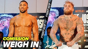 Jake Paul vs Anthony Joshua FULL Comission Weigh in