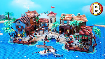 LEGO 910053 Thieves of Tortuga STOP MOTION Build Review | Bricklink Designer Program Pirates Set