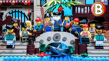 LEGO 910053 Thieves of Tortuga STOP MOTION Build Review | Bricklink Designer Program Pirates Set