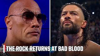 The Rock walks out after Roman Reigns & Cody Rhodes' tag-team match at Bad Blood 👀 | WWE on ESPN