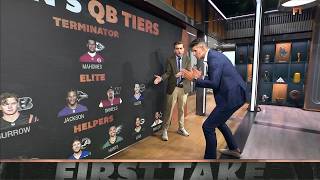 ‘You are out of your mind!’ 🗣️ Dan Orlovsky RIPS Kevin Clark’s QB Tiers list 🏈 | First Take