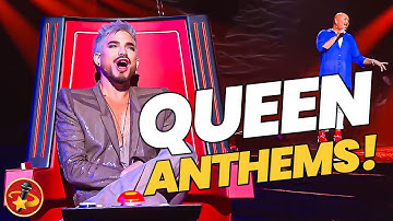 10 EPIC Queen ANTHEMS on The Voice 🎤 UNFORGETTABLE Blind Auditions
