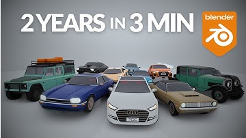 2 jaar in 3 minuten: mijn low-poly automodelleringsreis in Blender