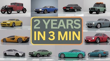 2 jaar in 3 minuten: mijn low-poly automodelleringsreis in Blender