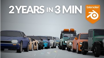 2 jaar in 3 minuten: mijn low-poly automodelleringsreis in Blender