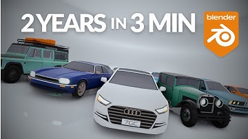2 jaar in 3 minuten: mijn low-poly automodelleringsreis in Blender