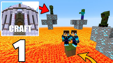 Diamond & Lava One Block Survival Series Part 1 | Minicraft Multiplayer Survival Series