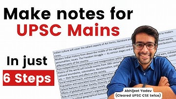 How to make notes for UPSC Mains before 2025 ENDS!
