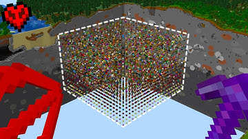 I Built SKYGRID using EVERY BLOCK in Minecraft Hardcore!
