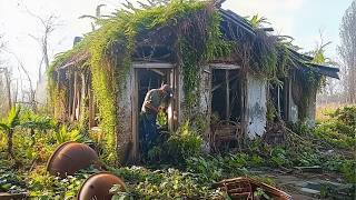 Three Men Clean 70-Year-Old Buried House and Give It a Second Life for Free | by @Cleantheoldhouse