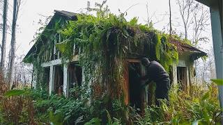 Three Men Clean 70-Year-Old Buried House and Give It a Second Life for Free | by @Cleantheoldhouse