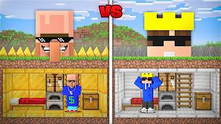 Alpha vs Rich Villager : Scary Security Base Challenge in Minecraft..
