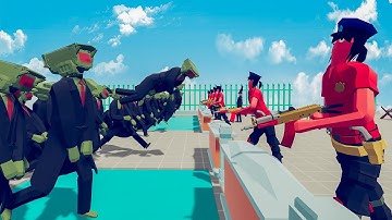Zombie 100 Units vs Army Soldier | TABS - Totally Accurate Battle Simulator
