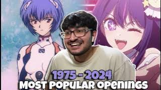 First Time Reacting to The MOST POPULAR Anime Opening of Each Year (1975-2024)