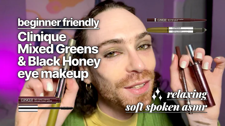 Relaxing Soft Spoken ASMR Easy Eyeshadow Tutorial 🍃 Clinique Mixed Greens + Black Honey Eye Makeup