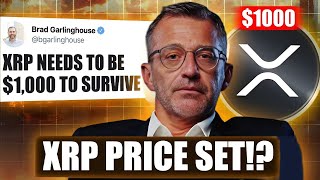 THEY ADMITTED IT!! ''XRP NEEDS TO BE AT $1000''