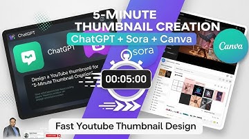 5-Minute Thumbnail Creation in ChatGPT + Sora + Canva | Fast YouTube Thumbnail Design (2025 Guide)