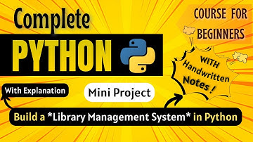 *Build a Library Management System in Python* | Mini Project | Python Full course for Beginners