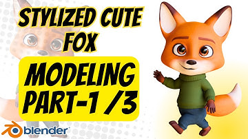 Stylized Cute Humanoid Fox Character | Part-1 / 3 (Modeling) I Blender