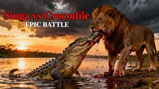 Lion vs Crocodile: Battle for the Riverbank || #LionDocumentary  #WildlifeFilm