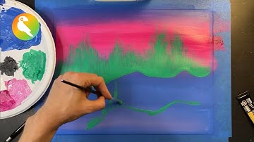 Easy Northern Lights Painting | Step-by-Step for Kids & Teachers