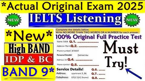 IELTS LISTENING PRACTICE TEST 2025 WITH ANSWERS | 24.11.2025