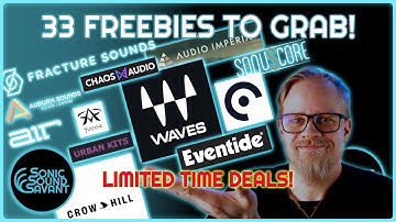 33 FREE plugins and instrument libraries for music production!! Best deals from Plugin Boutique!!
