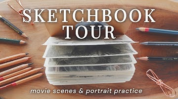 I finished another sketchbook || flip-through & portrait drawing process