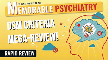 Mnemonics for Every Major Psychiatric Diagnosis! (Memorable Psychiatry Lecture)