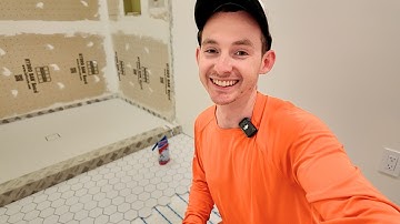 Tiling Our Bathroom Floor Start-to-Finish (1500+ tiles)