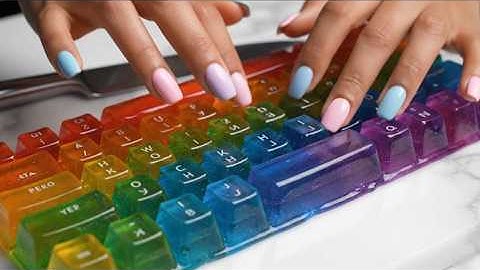 ✨ **Typing & Cutting Unique Keyboards AI ASMR Video | Oddly Satisfying Planet & Strawberry Keys 🍓🌍