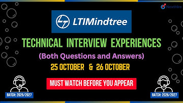 LTIMindtree Technical Interview Experience (25–26 Oct 2025) | Real Questions & Answers | 2026 Batch