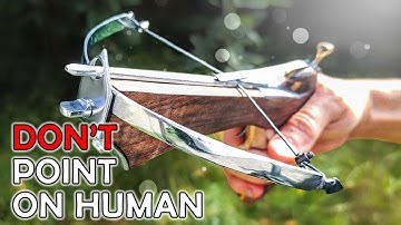 Tiny But DEADLY: Mini Crossbow Forged From Rusted Spring | DIY CROSSBOW
