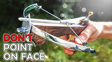 I Made a Tiny But POWERFULL Mini Crossbow | Forged From Rusted Spring | DIY CROSSBOW