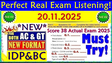 IELTS LISTENING PRACTICE TEST 2025 WITH ANSWERS | 20.11.2025